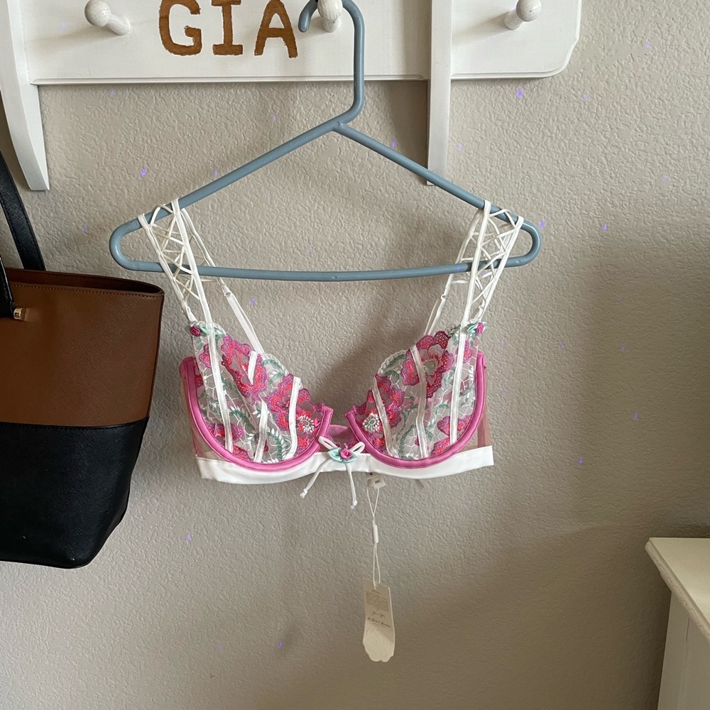 NWT For Love & Lemons Festival Floral Underwire Bra 36C